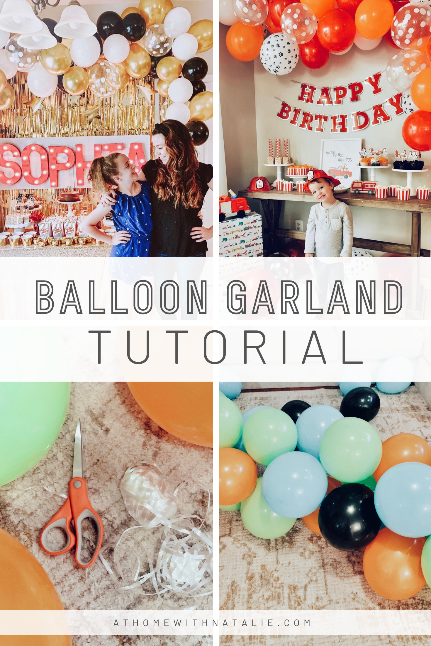 Easy Balloon Garland Tutorial – At Home With Natalie