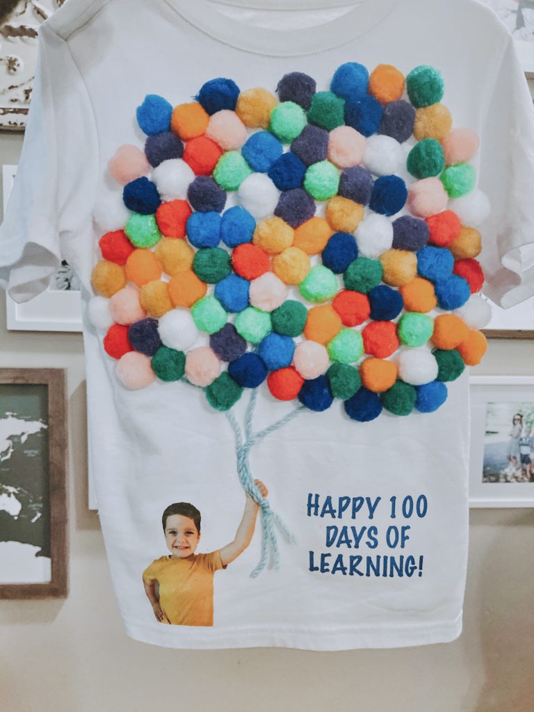 100th Day of School Shirt DIY At Home With Natalie